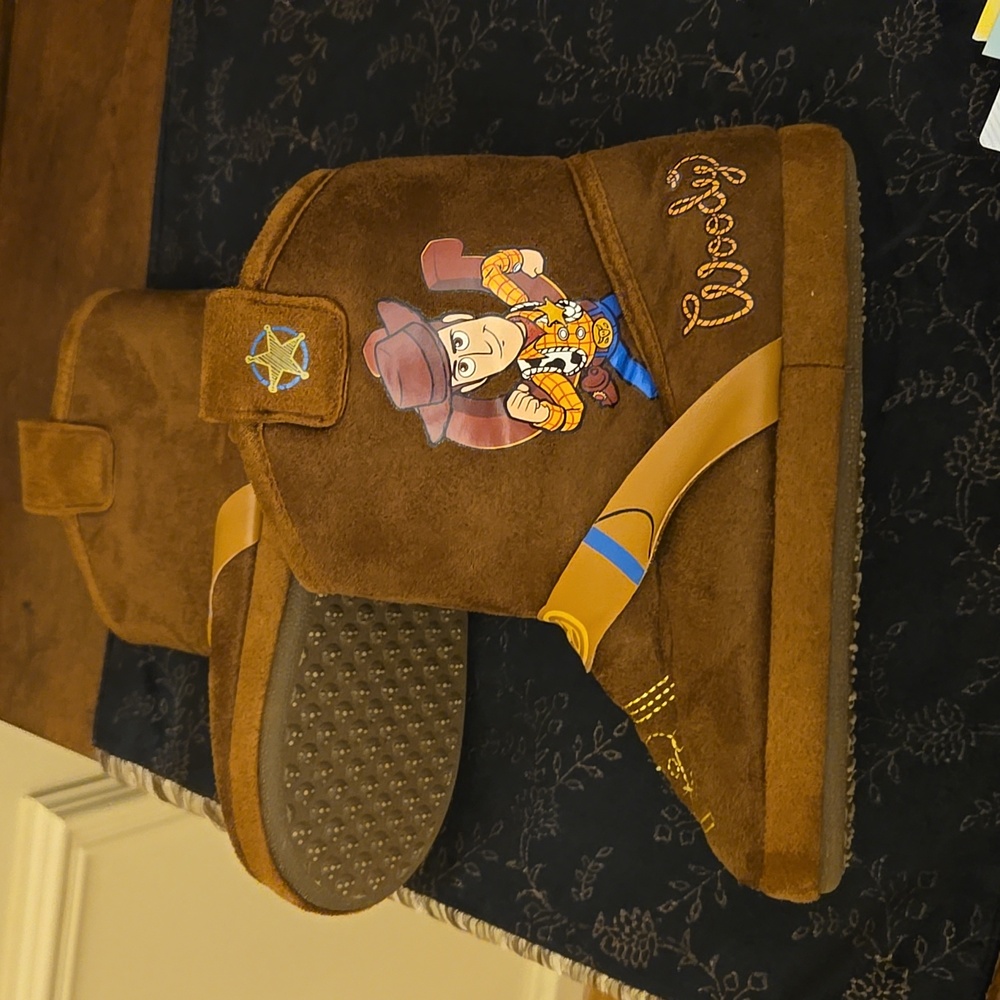 Toddler toy story woody slippers